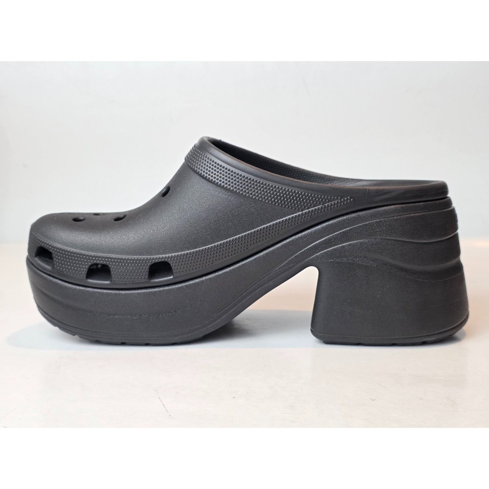 Crocs Siren Clog Men's Size 12 EU 46-47 Black Hyper Heel Platform Slip On Shoes - Picture 2 of 13